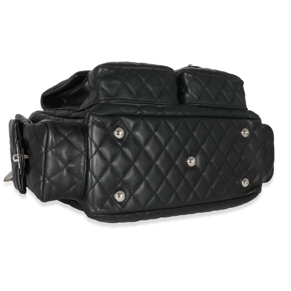 Chanel Black Quilted Lambskin Large Cambon Multipocket Reporter Bag - Picture 5 of 7